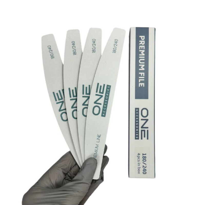 Пилочки для нігтів NAIL FILE "PREMIUM LINE" 180/240 (4шт)