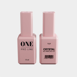 Топ без липкого шару, без УФ-фільтрів ONE TOP CRYSTAL NO WIPE/NO UV, 15ml