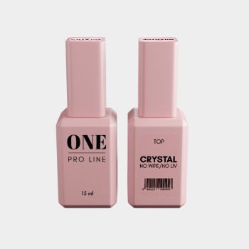 Топ без липкого шару, без УФ-фільтрів ONE TOP CRYSTAL NO WIPE/NO UV, 15ml