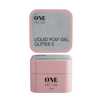 Рідкий полігель ONE LIQUID GEL GLITTER 5, 30 ml   